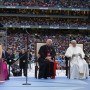 Pope Francis attends the Festival of Families in Croke Park stadium in Dublin Aug. 25. (CNS photo/Paul Haring) See POPE-FESTIVAL-FAMILIES Aug. 25, 2018.